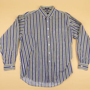 Vintage Christian Dior Monsieur Large Striped Button Up